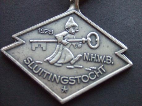 N.H.W.B.(Noord-Hollandse Wandelbond)Sluitingstocht 1978 ( grote sleutel)